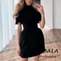KONDALA Chic Sheath Shawl Mini Club Woman Mini Dress Fashion 2026 Spring Night Party Dress Vintage Solid Party Elegant Vestidos