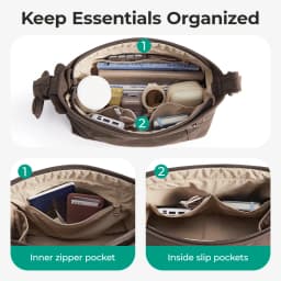 BAGSMART Women Large Capacity Crossbody Bag Casual Shoulder Handbag Waterproof Travel Bag Multi-Function Overnight Shoulder Bag