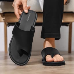 High Quality Mens Slippers Fashion Flip Flops Leather Breathable Sandals Non-slip Casual Footwear Lightweight Clogs Roman Flats