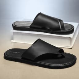 High Quality Mens Slippers Fashion Flip Flops Leather Breathable Sandals Non-slip Casual Footwear Lightweight Clogs Roman Flats