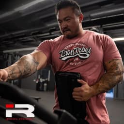 IR Series Hard Core Short Sleeve T-shirt Sport Print Round Neck Simple Sweat Absorbent Fitness Men's Clothing Training Loose