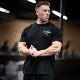 IR Series Hard Core Short Sleeve T-shirt Sport Print Round Neck Simple Sweat Absorbent Fitness Men's Clothing Training Loose