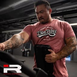IR Series Hard Core Short Sleeve T-shirt Sport Print Round Neck Simple Sweat Absorbent Fitness Men's Clothing Training Loose