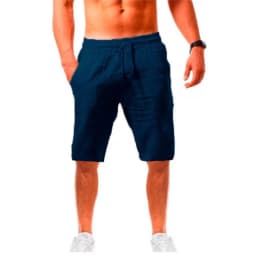 2026 Summer Men's Shorts Cotton Linen Casual Bermudas Men Classic Breathable short pants Solid Color Clothing Beach Shorts Male