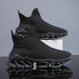 Men's Stylish Lightweight Casual Sneakers New Style Mesh Breathable Blade Sole Comfortable Fashionable Men's Footwear