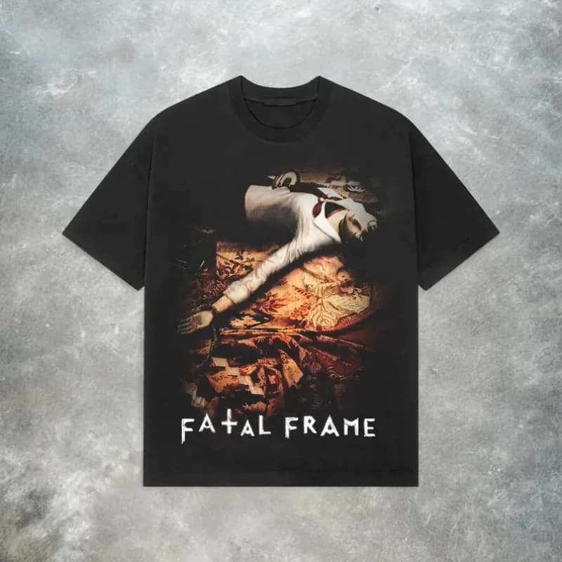 Vintage Fatal Frame Horror Game Y2K Retro T Shirt Women's Men Cotton Tee Summer Spring Oversized Novelty Streetwear Tops