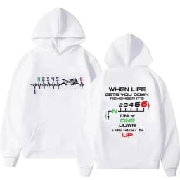 Men's Hoodies male Pullover Clothing Oversized Sweatshirts 1N23456 Motorcycle Gear Biker Heartbeat Print Graphic Women Tracksuit
