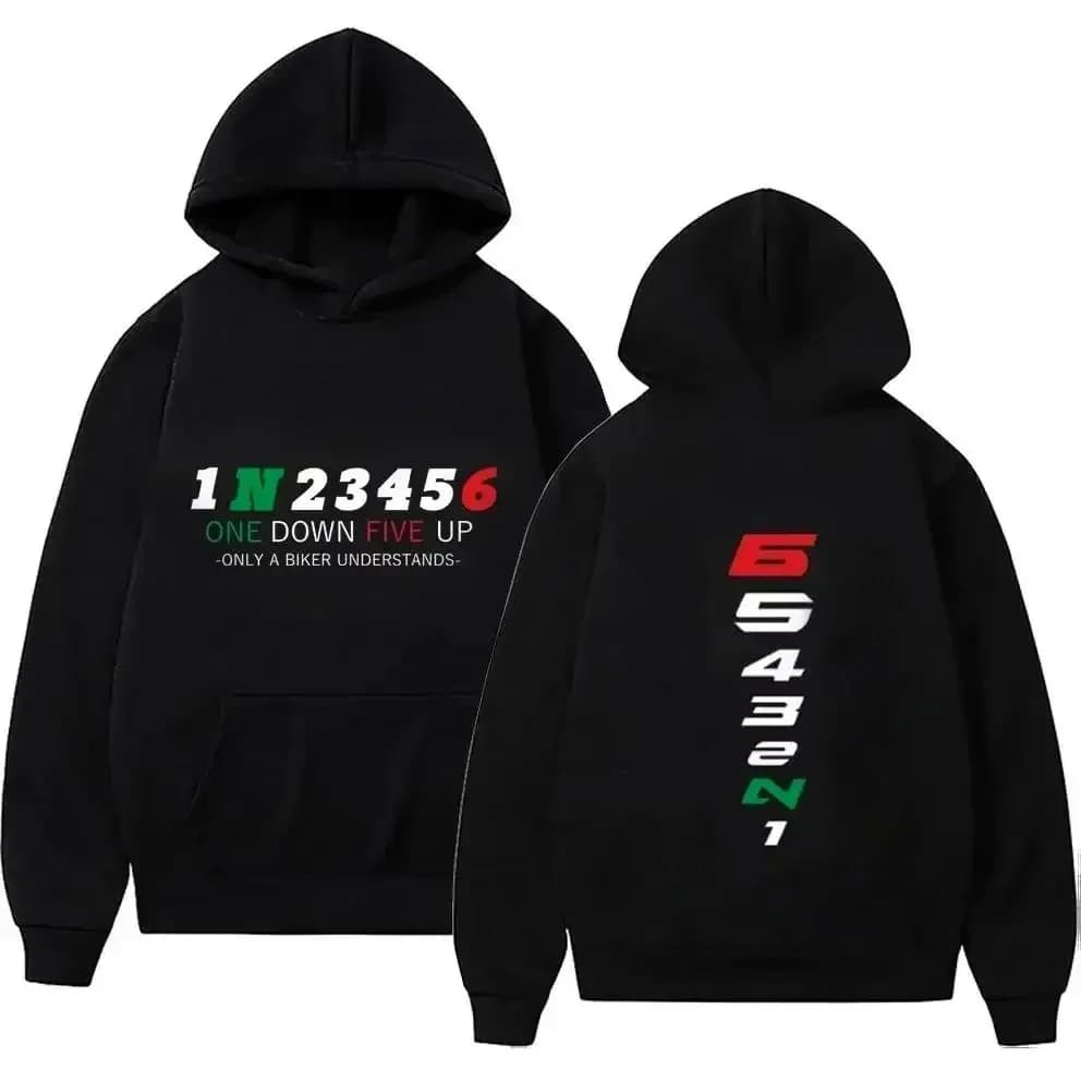 Men's Hoodies male Pullover Clothing Oversized Sweatshirts 1N23456 Motorcycle Gear Biker Heartbeat Print Graphic Women Tracksuit
