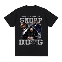 Hot Sale Rapper Snoop Dogg Graphic T-Shirt, Men's Hip Hop Fashion Funny Tee, Summer Unisex Streetwear Oversized T-Shirt