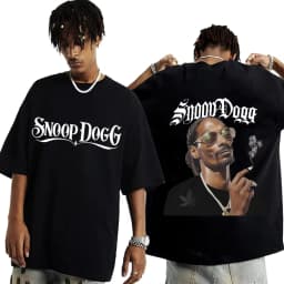 Hot Sale Rapper Snoop Dogg Graphic T-Shirt, Men's Hip Hop Fashion Funny Tee, Summer Unisex Streetwear Oversized T-Shirt