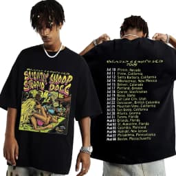 Hot Sale Rapper Snoop Dogg Graphic T-Shirt, Men's Hip Hop Fashion Funny Tee, Summer Unisex Streetwear Oversized T-Shirt