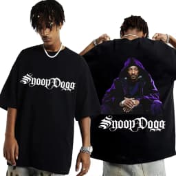 Hot Sale Rapper Snoop Dogg Graphic T-Shirt, Men's Hip Hop Fashion Funny Tee, Summer Unisex Streetwear Oversized T-Shirt