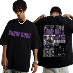 Hot Sale Rapper Snoop Dogg Graphic T-Shirt, Men's Hip Hop Fashion Funny Tee, Summer Unisex Streetwear Oversized T-Shirt