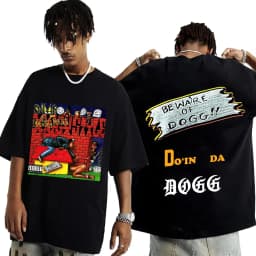 Hot Sale Rapper Snoop Dogg Graphic T-Shirt, Men's Hip Hop Fashion Funny Tee, Summer Unisex Streetwear Oversized T-Shirt