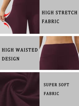 High Waisted Comfort Leggings - Women's Super Soft Tummy Control Fit for Yoga Running Workout and Daily Life