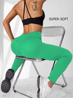 High Waisted Comfort Leggings - Women's Super Soft Tummy Control Fit for Yoga Running Workout and Daily Life