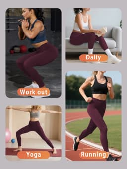 High Waisted Comfort Leggings - Women's Super Soft Tummy Control Fit for Yoga Running Workout and Daily Life