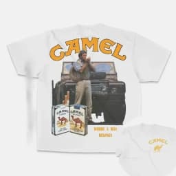 Retro Car Camel Cigarettes T-Shirt Vintage Cotton Tops Tee Short Sleeve Casual Streetwear Oversized Women Men Clothing 2026
