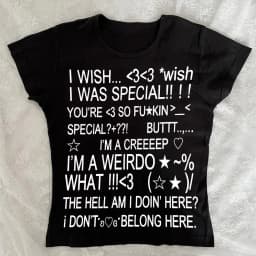 Y2K casual women's short sleeved printed fashion retro Harajuku street style high street Gothic American aesthetic emotional gir
