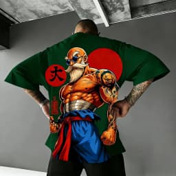 2026 Summer Dragon Ball Retro Pure Cotton Fitness T-shirt Men's Oversized Short-sleeved Family Unisex Children's Casual Shirt