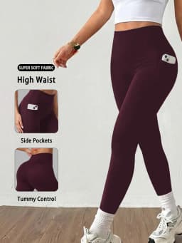 Women Yoga Leggings with Pockets High Waisted Super Soft Tummy Control for Workout Running