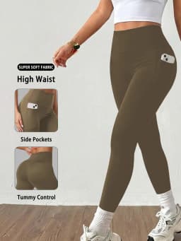 Women Yoga Leggings with Pockets High Waisted Super Soft Tummy Control for Workout Running