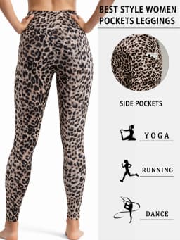 Women Yoga Leggings with Pockets High Waisted Super Soft Tummy Control for Workout Running