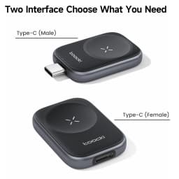 Toocki TW13 2.5W Wireless Charger for iWatch S1-S11 SE 2-3 Ultra 1-3 Portable Type C Magnetic Wireless Charger for Apple Watch