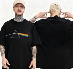 Pink Floyd Dark Side of The Moon Album Graphic Print Men's and Women's Loose Short Sleeved T-shirt Casual Luxury Clothing 2026