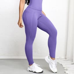 Super Soft Sports Leggings With Pockets For Women High Waisted Workout Yoga Running Push Up Gym Fitness Tight Pants Women's