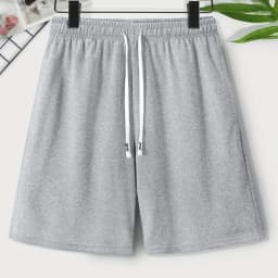 Men's Solid Color Drawstring Waist Casual Versatile Shorts Summer New Y2K Unisex Sports Streetwear