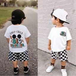 Summer Toddler Boys Girls Cotton Short Sleeve Top+Shorts Set Baby Boys Shortsleeve Printing Tee Outfits Sets Kids Clothes