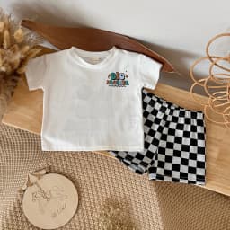 Summer Toddler Boys Girls Cotton Short Sleeve Top+Shorts Set Baby Boys Shortsleeve Printing Tee Outfits Sets Kids Clothes