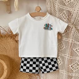 Summer Toddler Boys Girls Cotton Short Sleeve Top+Shorts Set Baby Boys Shortsleeve Printing Tee Outfits Sets Kids Clothes