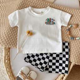 Summer Toddler Boys Girls Cotton Short Sleeve Top+Shorts Set Baby Boys Shortsleeve Printing Tee Outfits Sets Kids Clothes