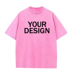 Unisex Cotton Wash T-Shirt Vintage Custom Print Pattern Oversized Short Sleeve T-Shirt Rapper Streetwear Men's Casual T-Shirt