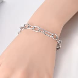 Original S925 Silver Bracelet White Zircon Adjustable Universal Clasp Bracelet Spiral Chain Women Valentines Gift
