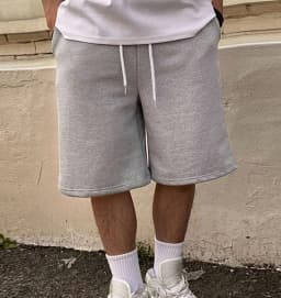 Men's all-season solid color simple casual loose shorts, men's jogging pants, pure cotton casual comfortable sports pants