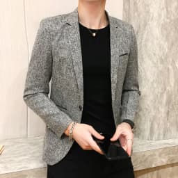 Solid Color Men's Fashion Casual Outdoor Gentleman Business Wedding Trend Slim-fit Formal Dress British Style Wedding Blazer