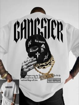 European and American men's summer personalized letter wealth print soft and breathable round neck T-shirt outdoor street top