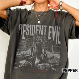 2026 Summer Women's Resident Evil Graphic Print T-Shirt Cotton and Breathable Short Sleeve Streetwear Oversized Loose Casual