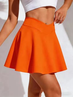 Women's Tennis Golf Skort Cross High Waist Bright Color Design Fashion Non See Through Fitness Skort Suitable For Sports Running