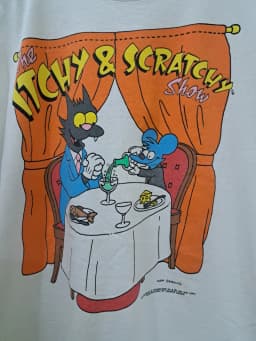 Vintage The Itchy & Scratchy Show Tee T-shirt Unisex Tee S-4XL Tee Santa Tee Funny Graphic Tee Retro Cartoon Top