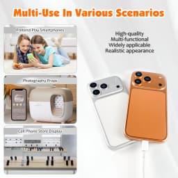 Dummy Fake Phone Model, Looks Like The Real Phone Compatible with Phone 17 Pro Orange, for Cell Phone Store Display Color screen
