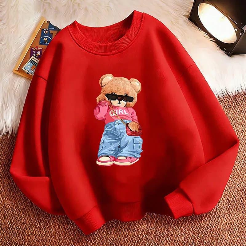 Pullover Streetwear Bear Design Y2k Kids Hoodie Hip Hop Children's Sweatshirt Hoody Casual Hoodies for Boys Girls Clothes