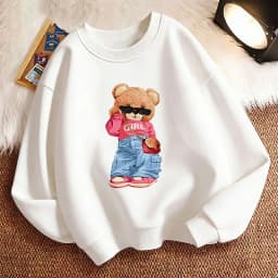 Pullover Streetwear Bear Design Y2k Kids Hoodie Hip Hop Children's Sweatshirt Hoody Casual Hoodies for Boys Girls Clothes