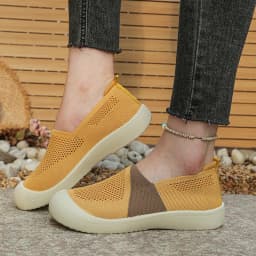 Spring 2026 Women's Casual Flat Shoes Knitted Upgraded Version Comfortable Loafers Fashionable Ladies' Footwear Free Shipping