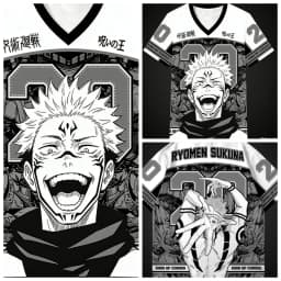 Latest Jujutsu Kaisen Jerseys for Boys, Girls, and Children; American Football Uniforms; Anime Merchandise; Short-sleeved Shirts
