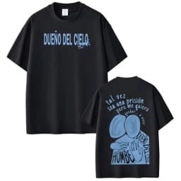 2026 Dueno Del Cielo Tour Singer Humbe Print Tees Men Women Fashion T Shirt Summer Cotton High Quality Fashion Casual T-shirts