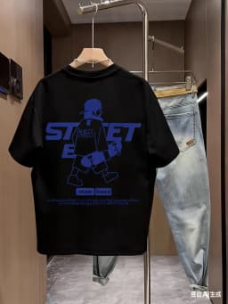 Summer 100% Cotton Men's White T Shirt Trendy Pattern Printing Soft Breathable Fabric Suitable Daily Commuting Fashionable Item